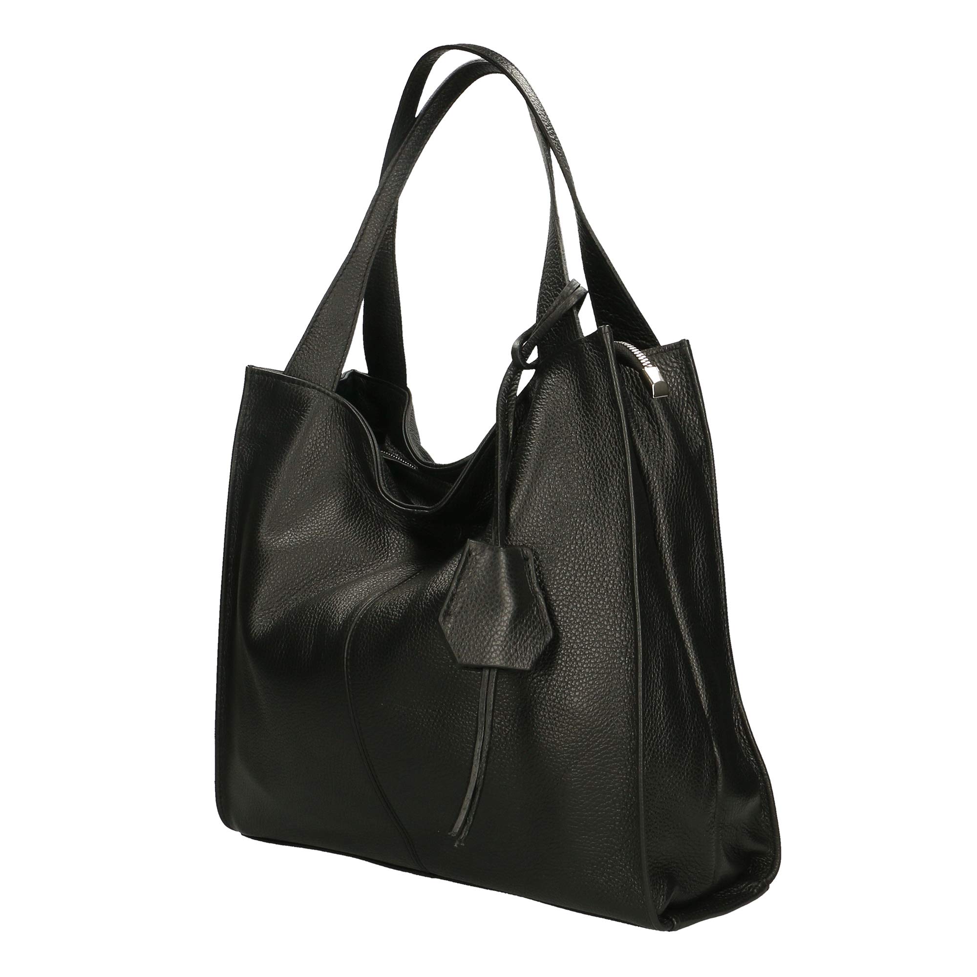 Chicca Borse Borsa a Spalla Donna in Pelle Made in italy 34x31x10 Cm