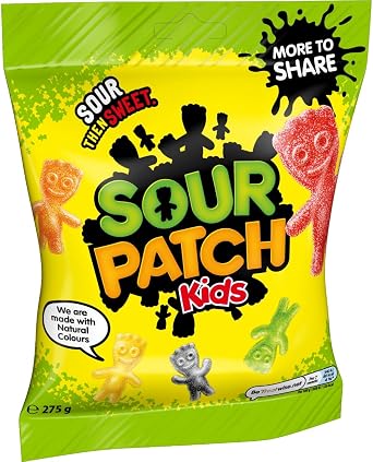 Sour Patch Kids Original Soft Chewy Sour Sweet Candies 275 g (1-Pack) | Sour Patch Kids Candies Offer a Soft & Chewy Texture, Perfect for Parties & Everyday Snacking