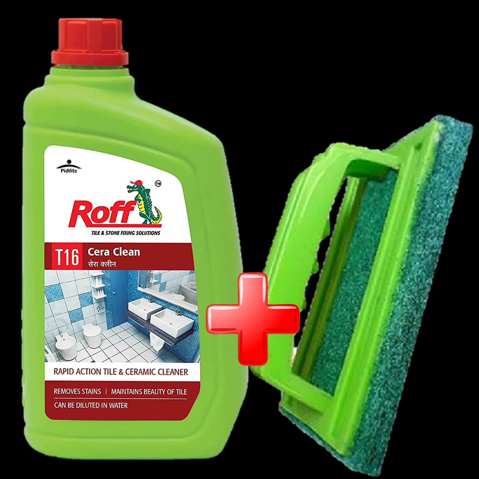 Roff Cera Tile Cleaner,Rapid Action Tile,Concentrated Liquid for Tough Stains,Multi-surface Floor,1000 ml and Tile Cleaner -(Roff Tile Cleaner & Tile Brush) (B0BVGPLQTK) Amazon Price History, Amazon Price Tracker