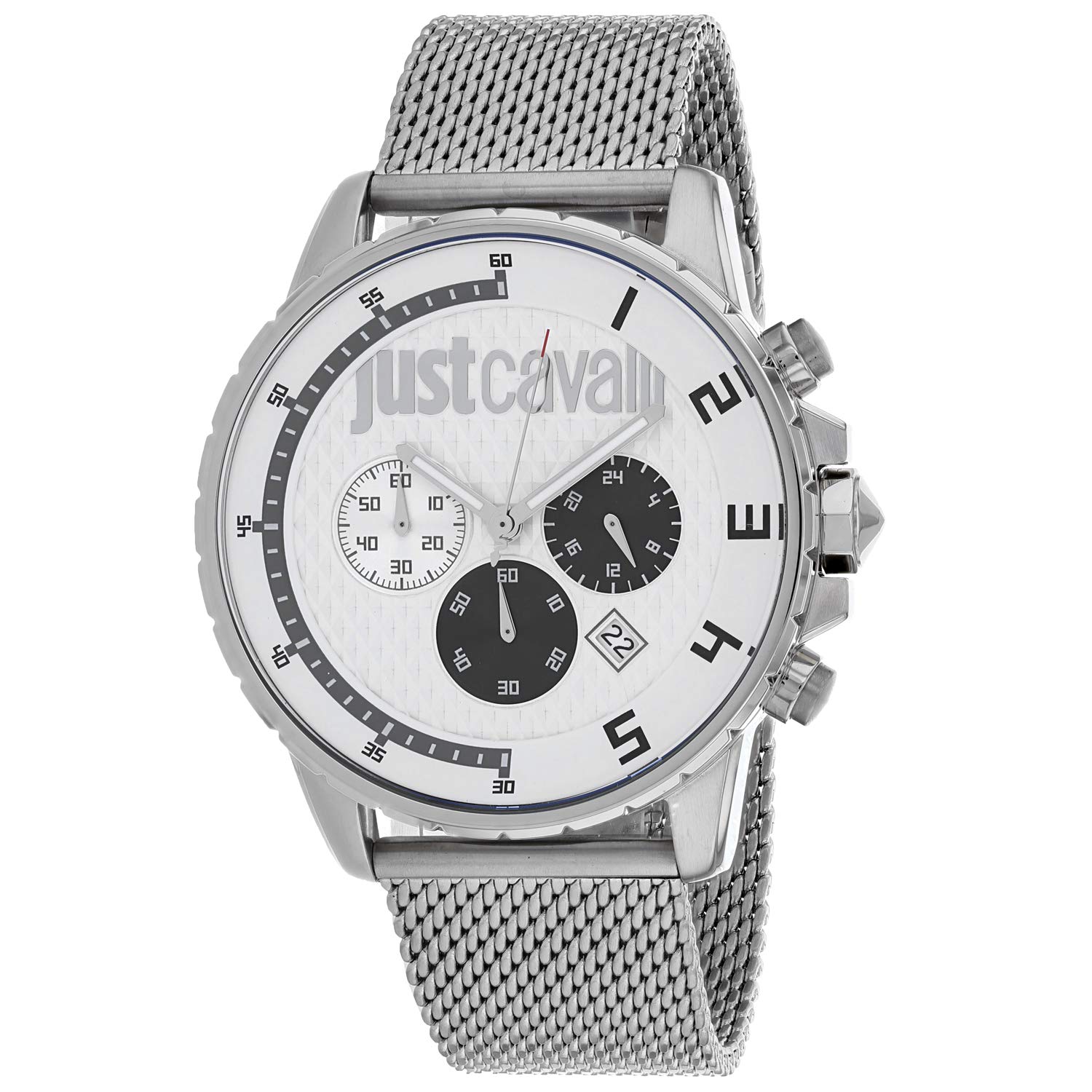 Just CavalliMen's Quartz Watch, Analog Display and Stainless Steel Strap JC1G063M0255
