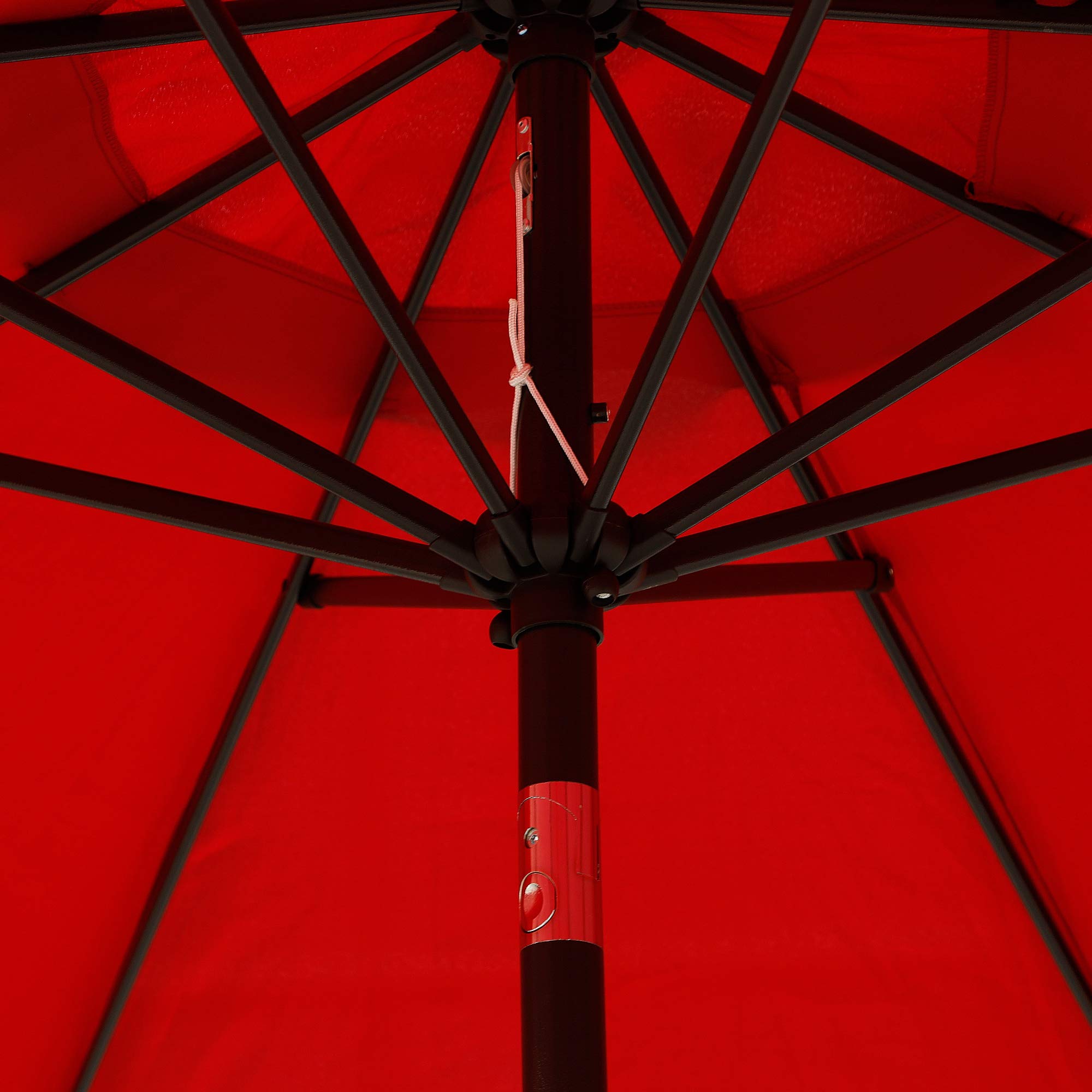 Blissun 9ft Patio Umbrella, Manual Push Button Tilt and Crank Garden