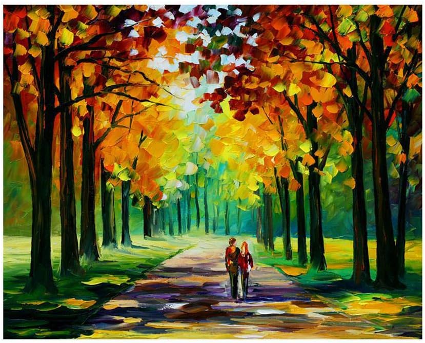Dadiku Oil Painting Abstract Canvas Wall Art Quotes For livingroom Bedroom Office Walking Couple