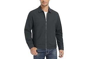 Jack Reacher Jacket: Full Zip Up Lightweight Jacket with Zip Pockets