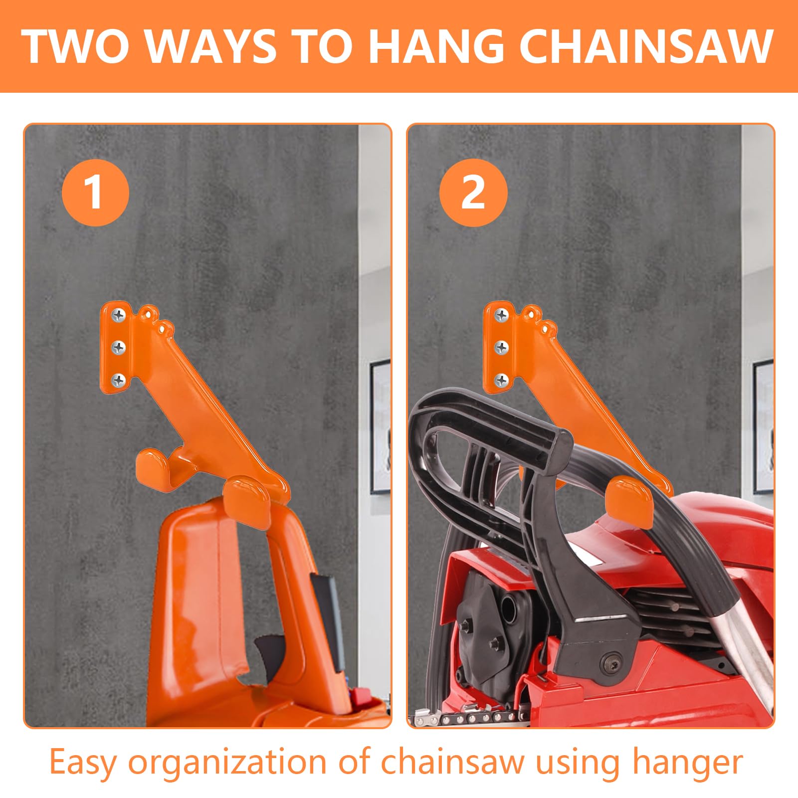 Crochet Mural Robuste Pour Tronçonneuse Avec Forte Capacité De Poids Et