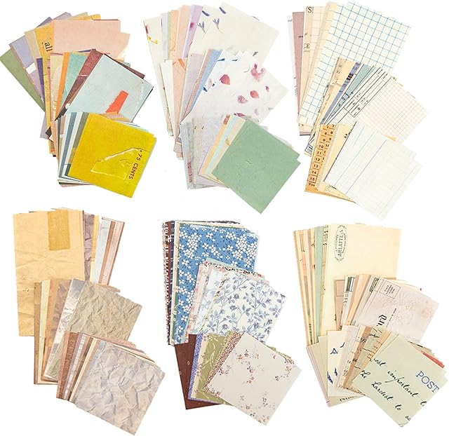 360 Sheets Vintage Journaling Supplies,Scrapbooking Material Stationery Paper,Aesthetic Decorative Stationery Paper,DIY Craft Daily Planner for Writing,Album,Drawing,Travel Journal