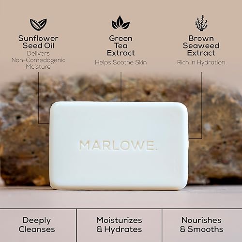 Miniatura 7 de MARLOWE No 105 Jabón Hidratante Corporal para Hombres 7 oz  Hecho con manteca de karité e ingredientes naturales para una limpieza suave rica y