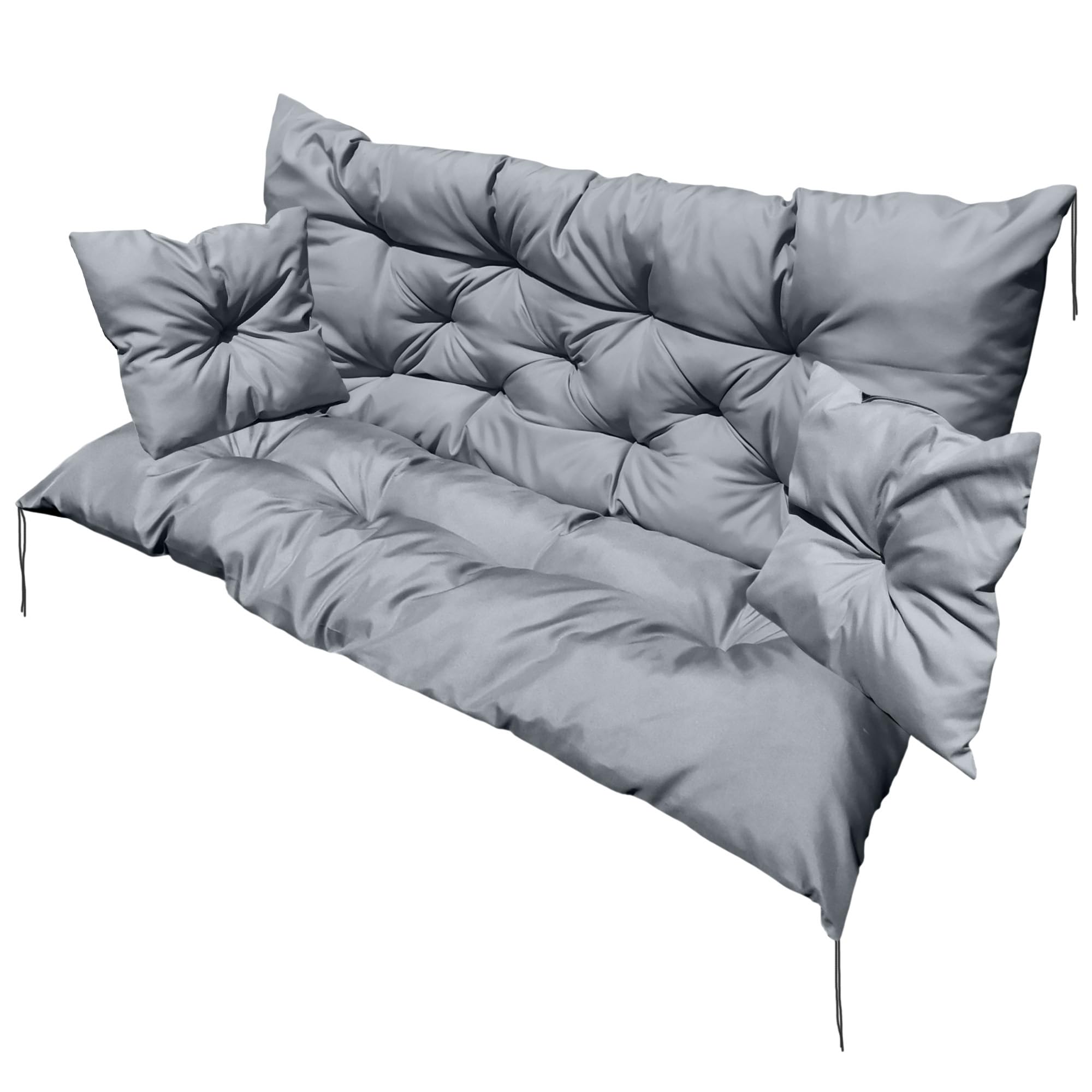 Coussins d'assise Balancelle Hollywoodienne Gris 180x60x50cm