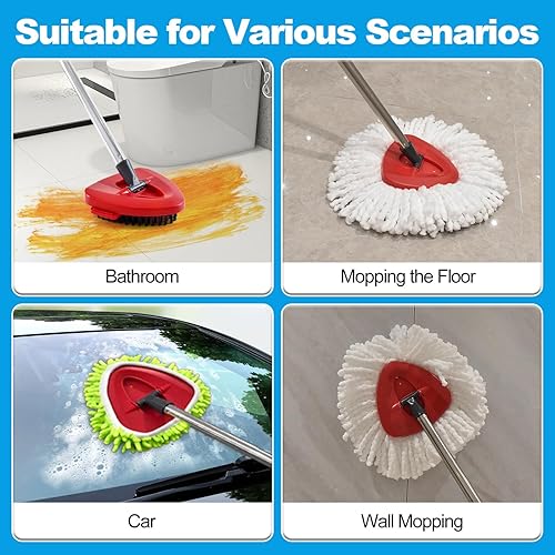 Miniatura 5 de Cabezales de repuesto para Ocedar, cabezal de repuesto para fregona o Cedar Easywring 1 tanque, cabezales de repuesto para trapeador giratorio