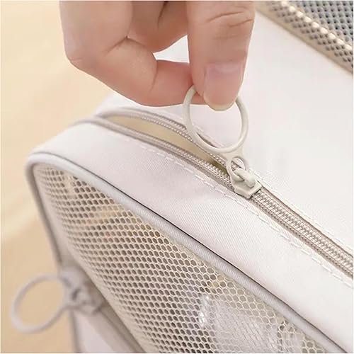 Miniatura 3 de Neceser de viaje  Pequeño organizador colgante de baño y cosméticos para hombres y mujeres  Bolsa de viaje para artículos de tocador, Beige, Viajes