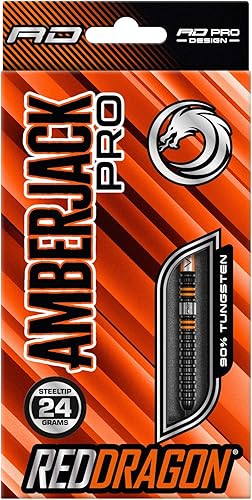 Vista 4 de RED DRAGON Amberjack Pro Series Premium Tungsten Darts Set with Flights and Stems