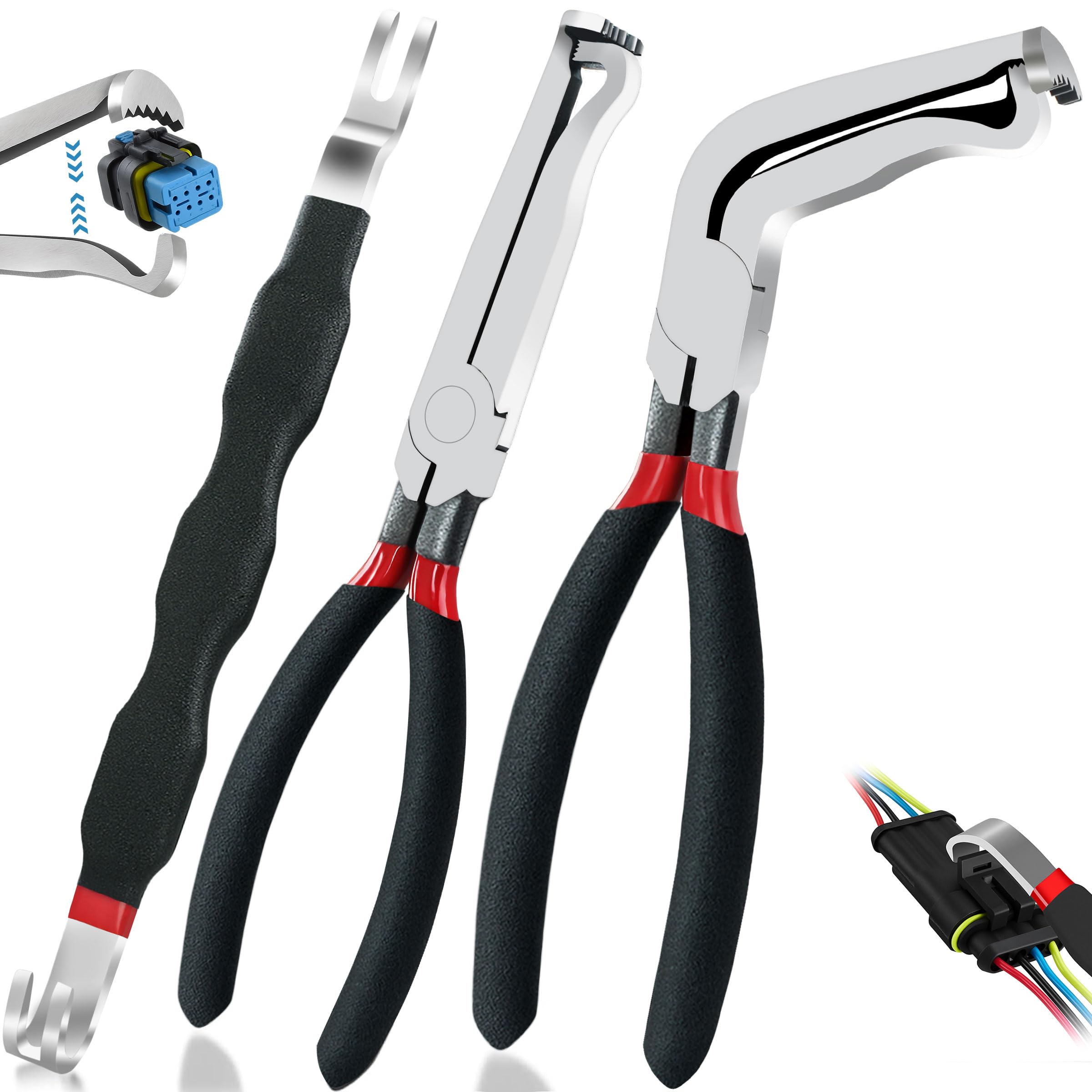 Electrical Disconnect Pliers, Connector Separator 8in Automotive Tools Electrical Connector Pliers