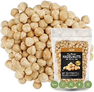 IMANUT Premium Toasted Unsalted Blanched Hazelnuts 1lb - Gluten Peanut-Free, Keto Vegan Non-GMO, Batch Roasted Fresh