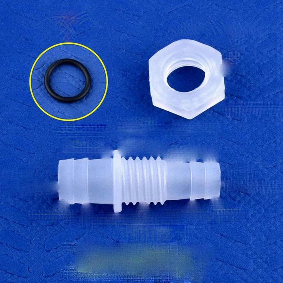 5 ~ 200 pezzi M12 ~ M16 a 8 ~ 12 mm PP connettori diretti dado esagonale O-ring acquario serbatoio pompa aria adattatore irrigazione tubo flessibile giunzione 200 pezzi con dado-10-M14-12 con anello O