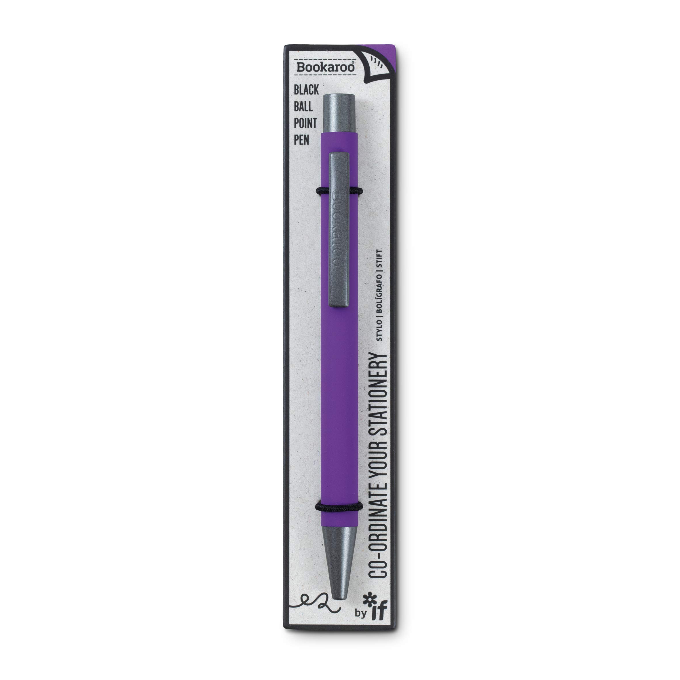 IF Bookaroo Pen, soft touch, colour coated pen with black ink - PURPLE
