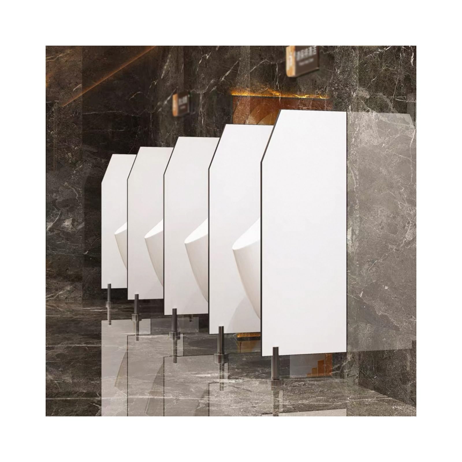 Urinoir mural pour homme toilettes publiques solution gain de place blanc 45x120