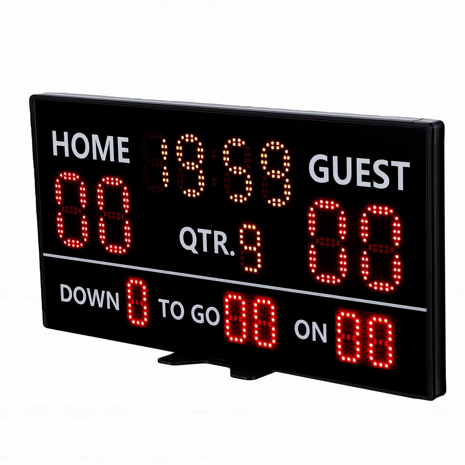 Jeffergarden Tabellone Segnapunti Elettronico con Display LED a 14 Cifre Remoto Segnapunti Basket Pallavolo Tennis Giochi, con Alimentazione a Batteria e Cicalino, per Uso Sportivo Indoor
