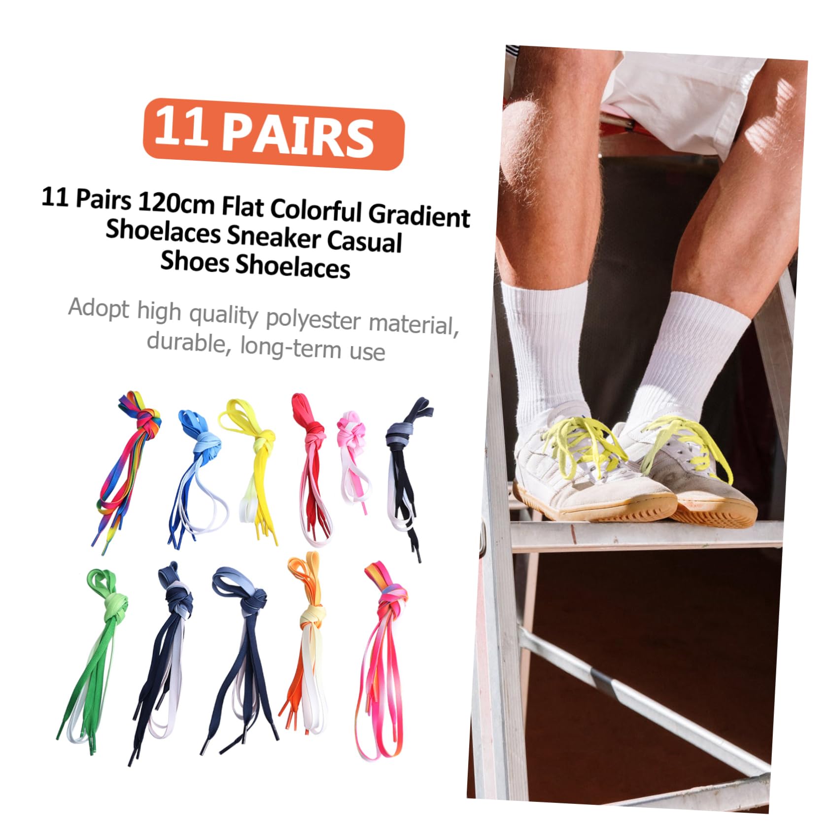 33paires Lacets De Chaussures Colorés Dégradés Pour Et Chaussures Décontractées Parfaits Pour Style Unique Et Festif