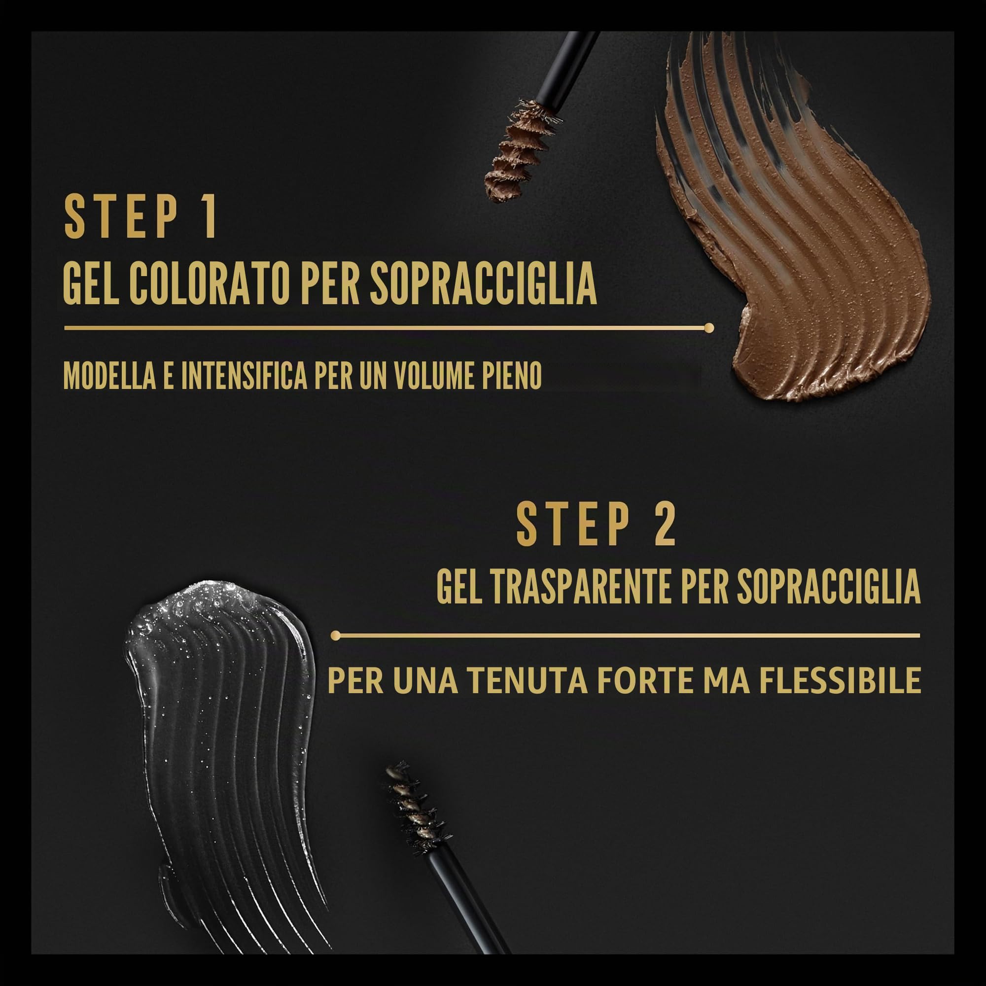 Max Factor 2000 Calorie Gel per sopracciglia, a lunga tenuta, sopracciglia più folte e voluminose, waterproof, non sbava, modella e accentua, 5 tonalità, 002 Soft Brown, 4,5 ml
