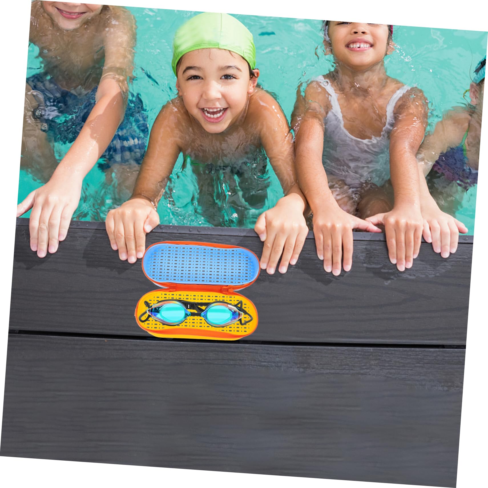 VANZACK 4 Stück Schwimmbrillen Aufbewahrungsbox Brillen Tragetaschen Schwimmbrillen Caryying Boxen Aufbewahrungsboxen Brillenbehälter Silikon Brillenetuis