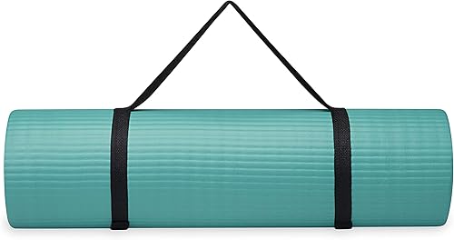 Miniatura 7 de Gaiam Essentials - Tapete de yoga grueso para fitness y ejercicio con correa de transporte para esterilla de yoga de fácil ajuste 72 pulgadas de