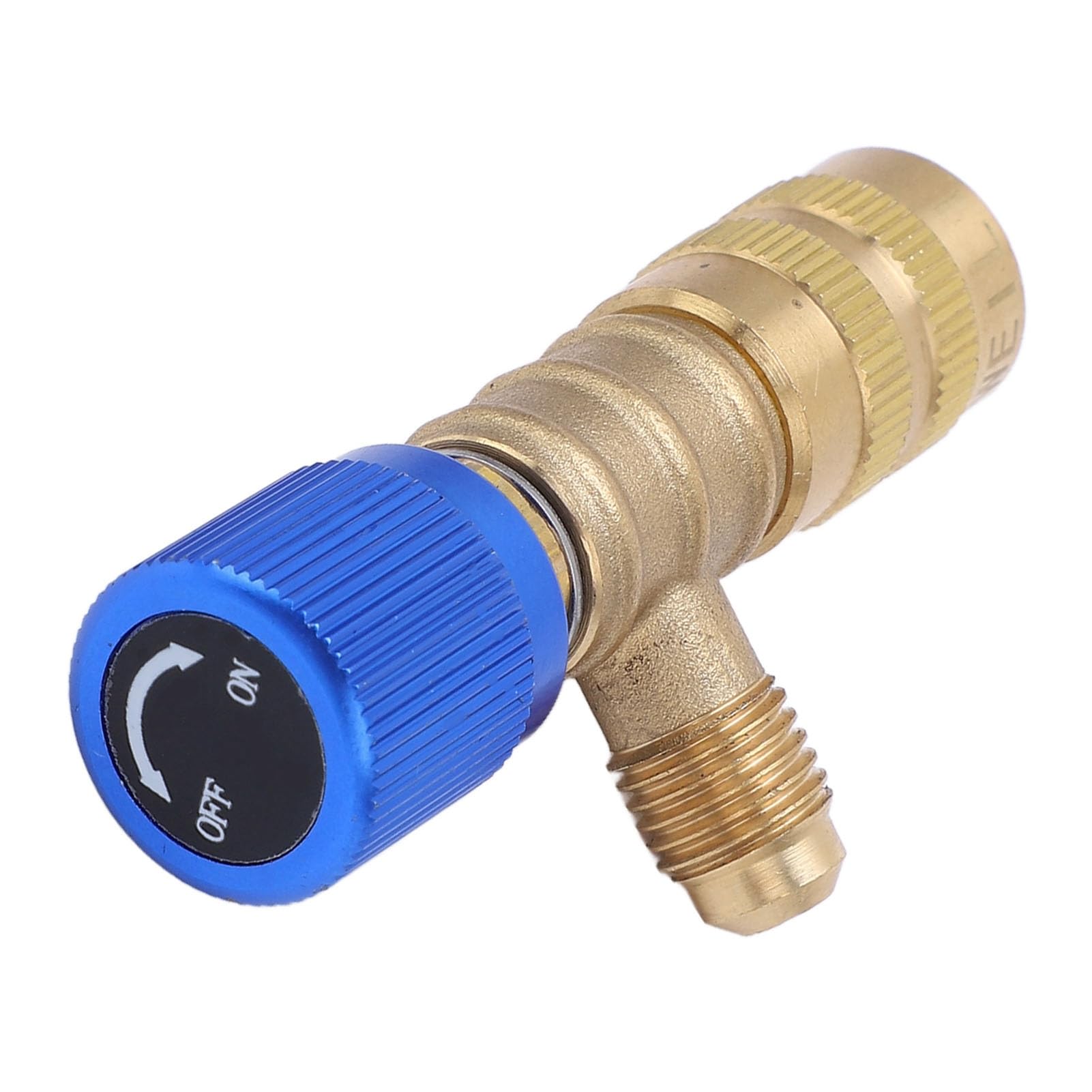 High Pressure Refrigerant Safety Adapter for R22 R410 R134A R404, Knurled Knob Control Valve for Efficient Charging, 1/4in Thread AC Maintenance