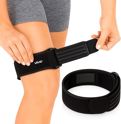Vive Correa de Banda IT - Envoltura de Compresión de Banda Iliotibial - Dolor en el Exterior de la Rodilla, Cadera, Muslo y Soporte para Síndrome