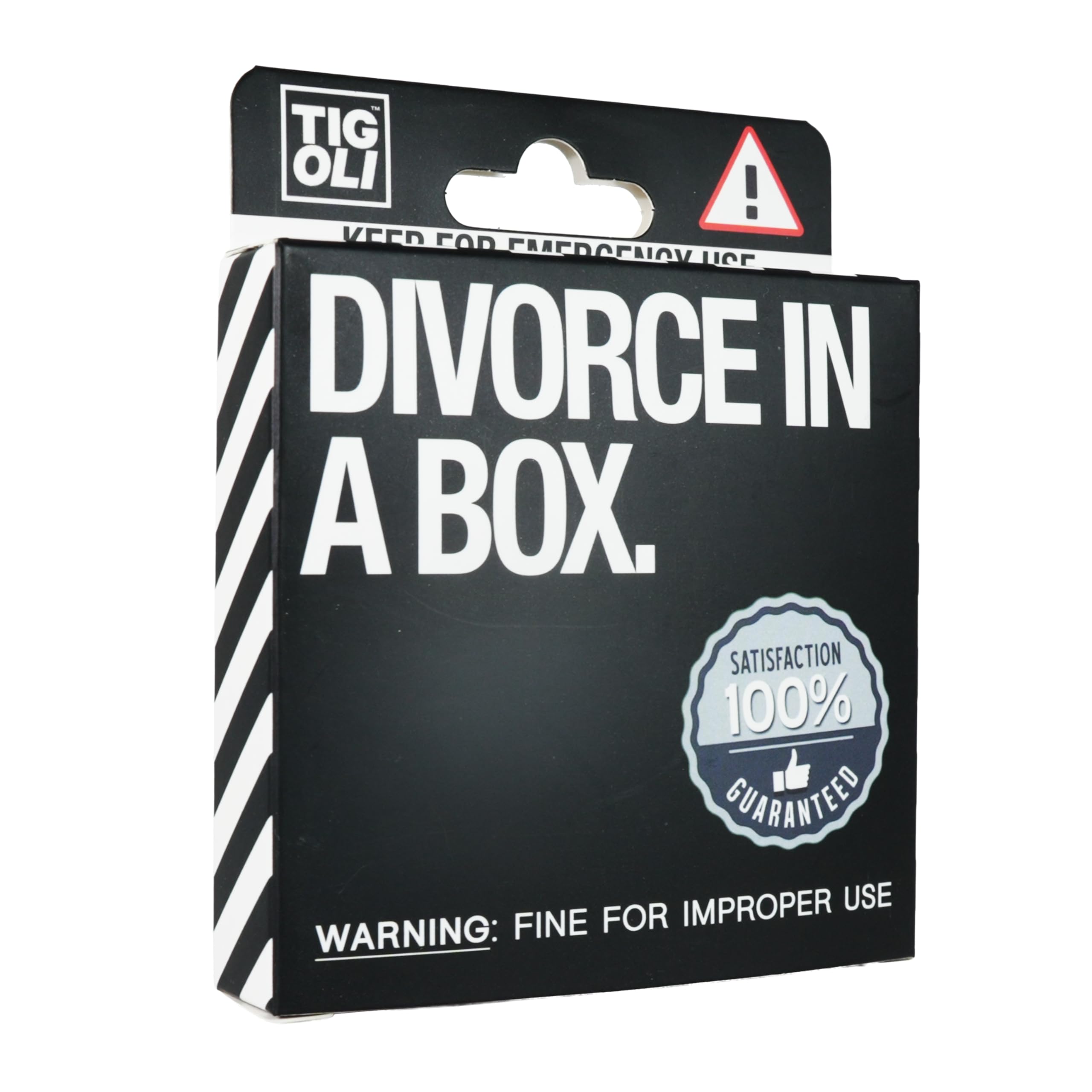 Divorce in a Box – Funny Novelty Gag Gift Set with Divorce Certificate, Application Form, Drinks Voucher, Dating Coupon, Party Horn & Stickers