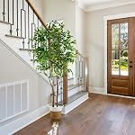 Warmplants Arbre de ficus artificiel, 6ft Tall Fake Ficus Tree avec Panier, Faux Plante pour Intérieur Extérieur Maison Salon Bureau Jardin Porc Décor