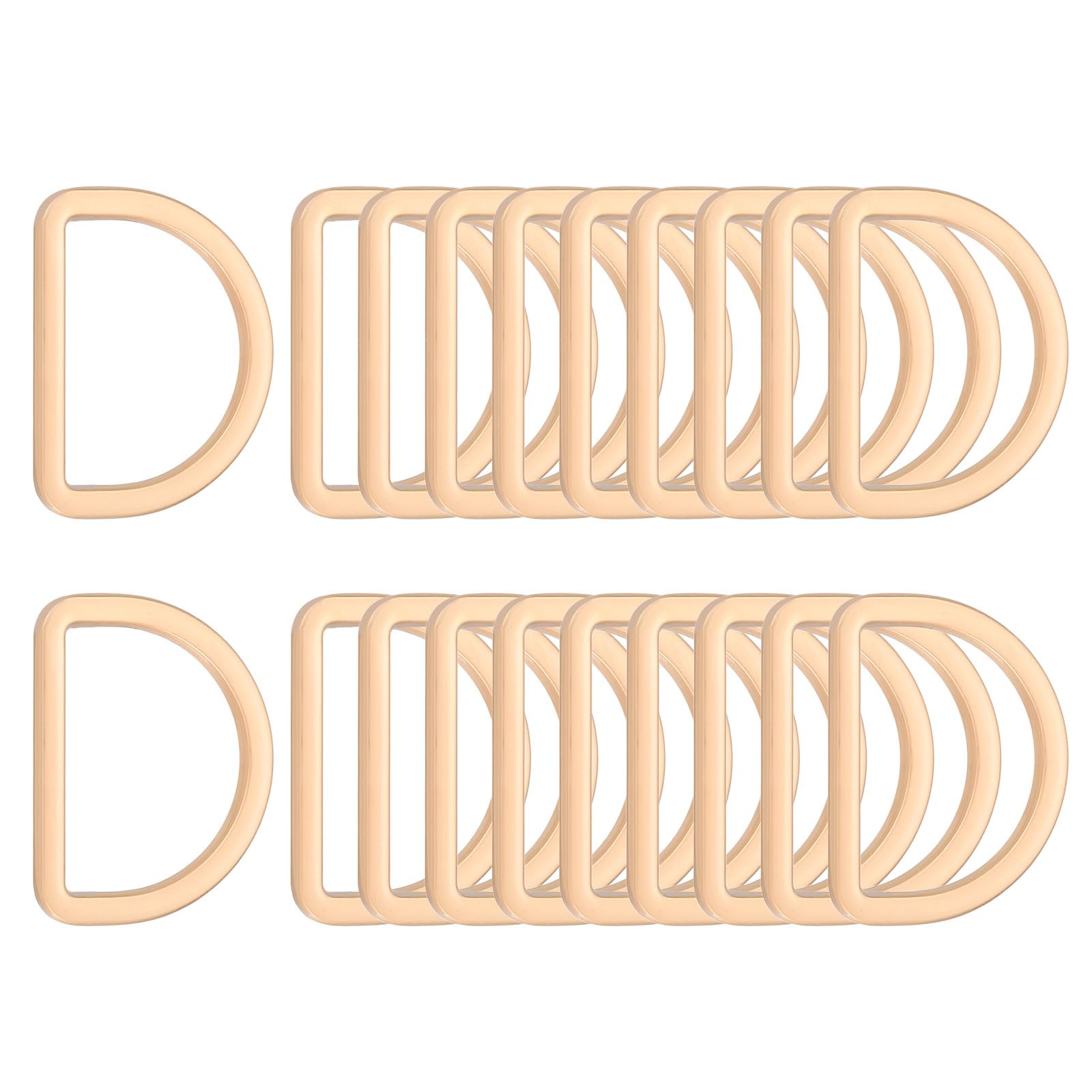PATIKIL 20pcs Metal D Ring 25mm Heavy Duty Welded Solid D Rings Buckle