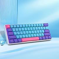 Vista 5 de BOYI Teclado mecánico con cable 60% para juegos, mini interruptor RGB Cherry MX PBT Teclas NKRO programable tipo C teclado para juegos y trabajo
