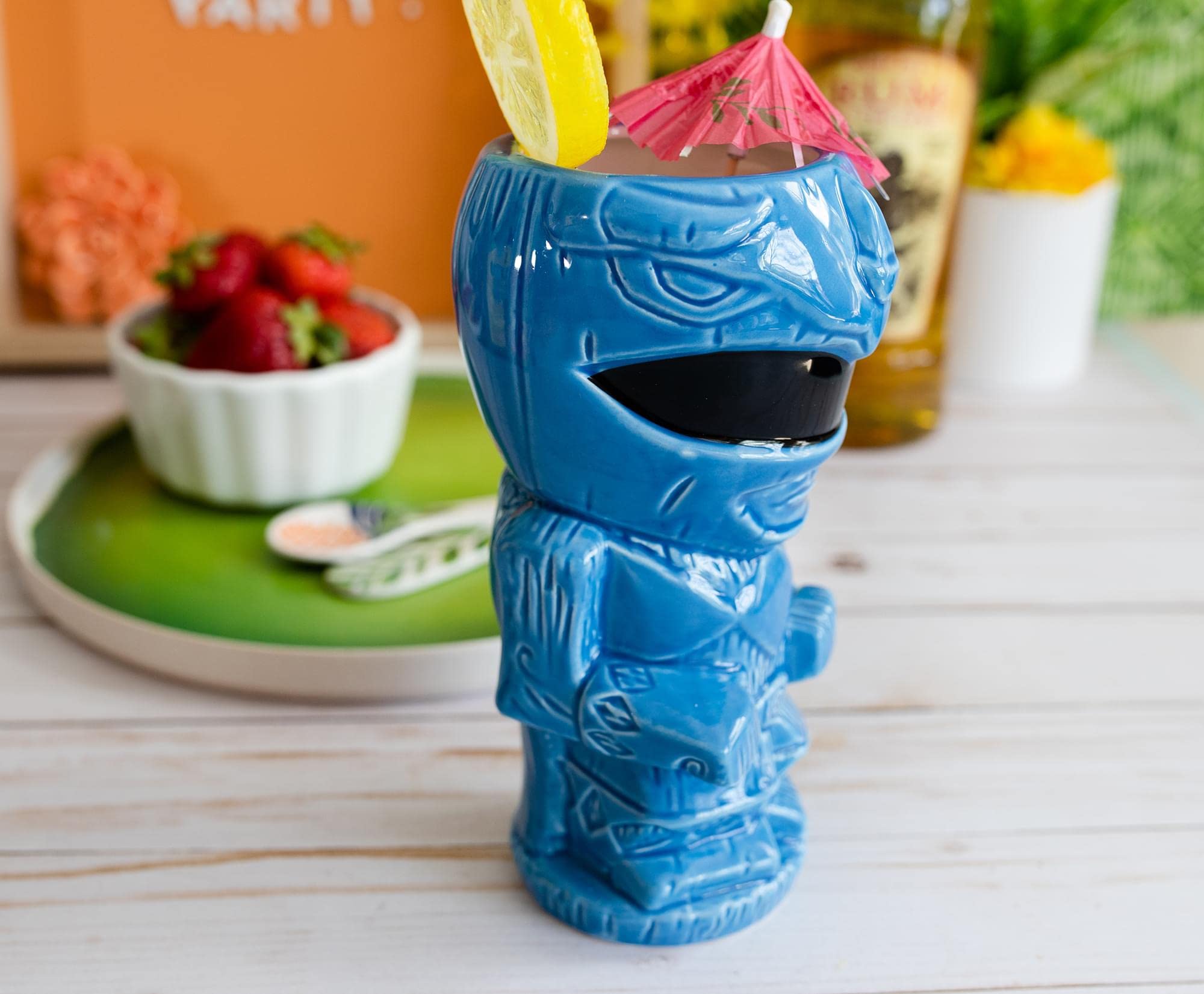 Power Rangers Geeki Tikis Blue Ranger Ceramic Mug | Holds 16 Ounces