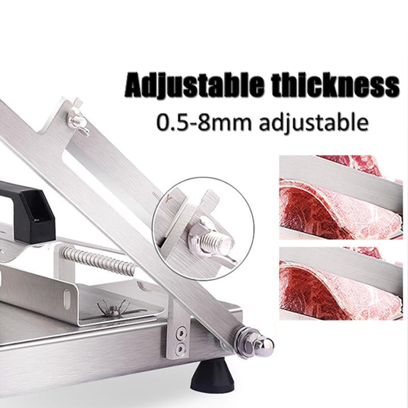 Trancheuse électrique pour rouleaux de gros bœuf commerciaux et rouleaux d'agneau Hot Pot Idéal pour les restaurants Machine à trancher de cuisine professionnelle
