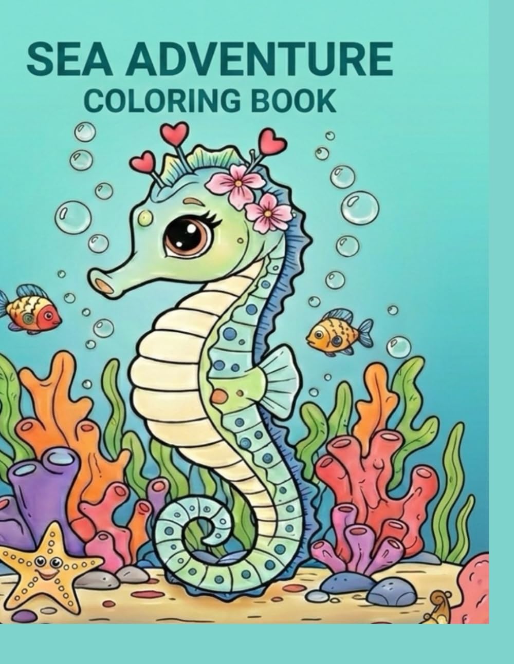 SEA ADVENTURE COLORING BOOK.: Cute Ocean Animals Coloring Pages for Kids and Toddlers