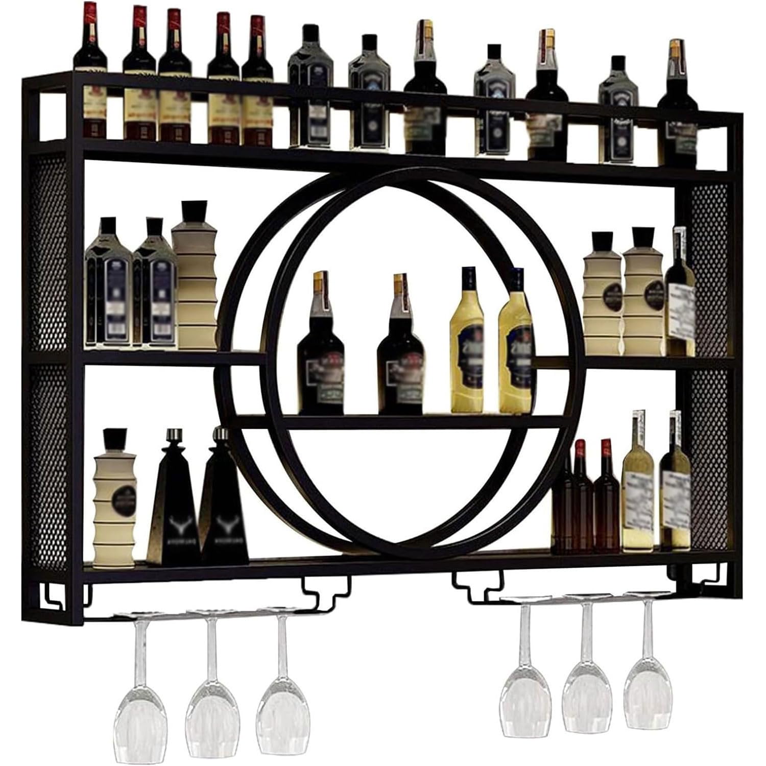 Support en verre pour la maison et étagère à vin murale pour optimiser les espaces restreints