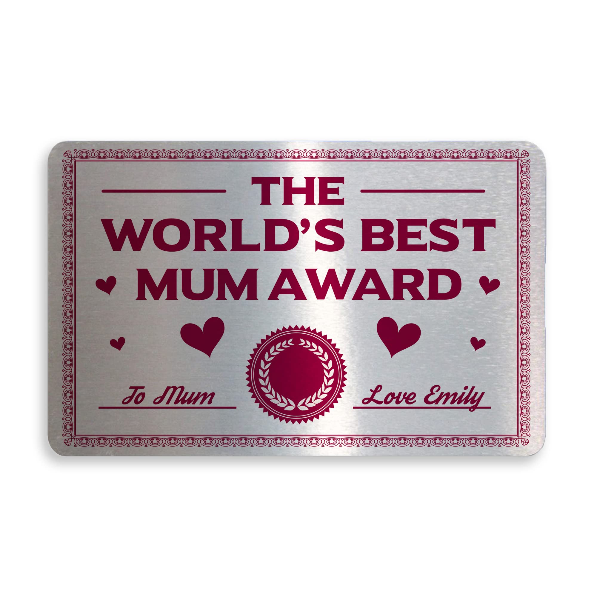RED OCEAN Best Mum Gift Funny Mothers Day Birthday Gift For Mum PERSONALISED Keepsake