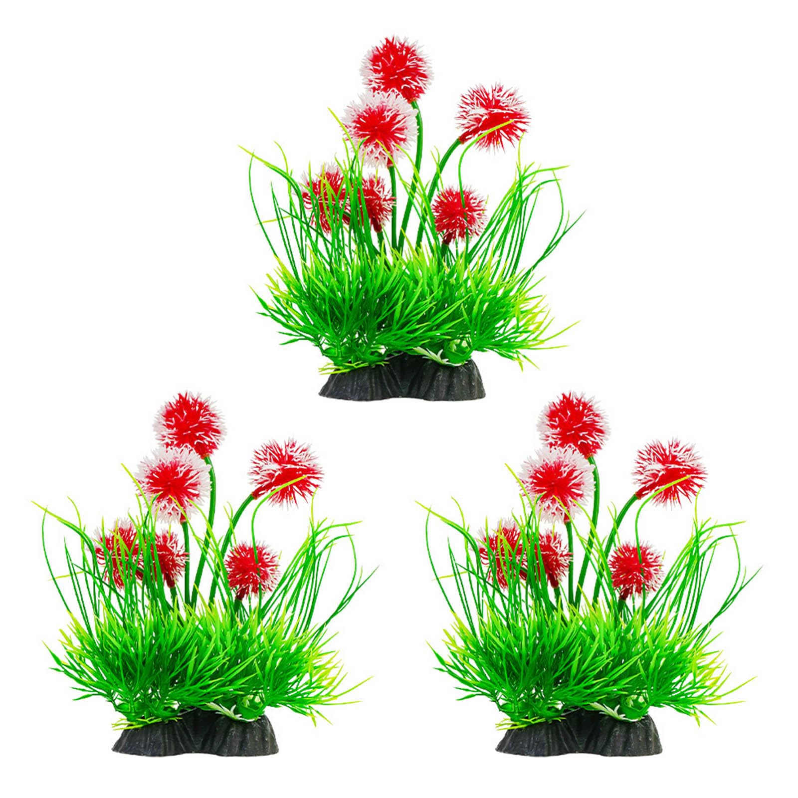 PANGBOER 3PCSAquarium Decoration Fish Tanks Landscaping Simulation Artificial Plant Plastics Underwater Realistic Plant Aquarium Artificial Aquatic
