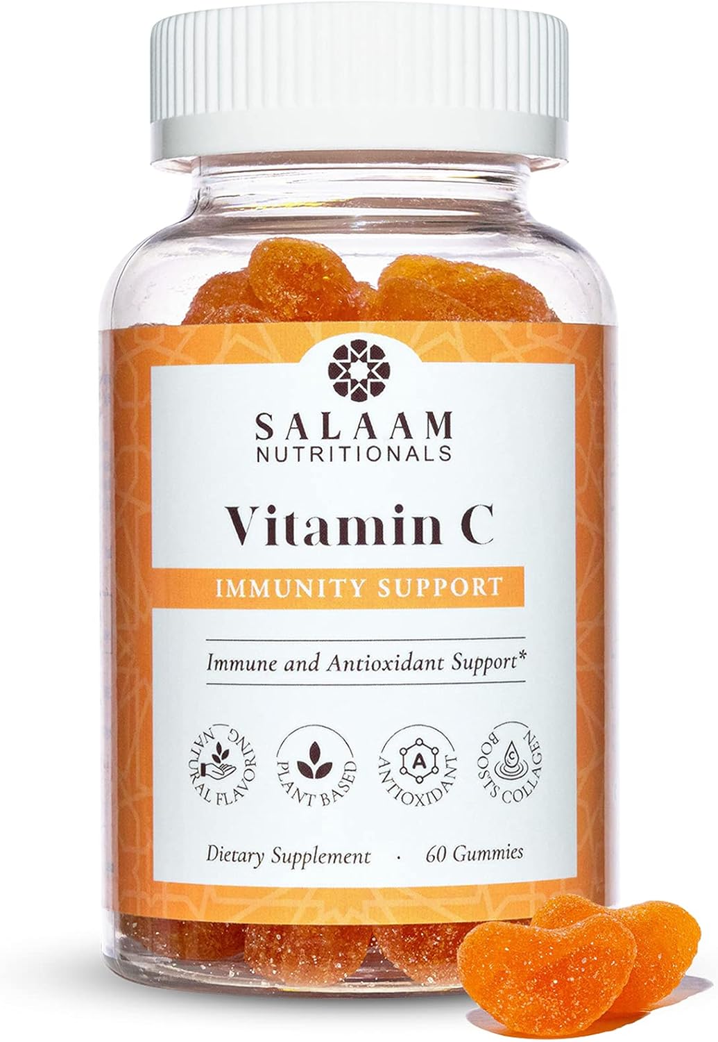 Salaam Nutritionals - Vitamin C, Gummy Vitamins, Antioxidant and Immune Support, 60 Count, 1 Pack