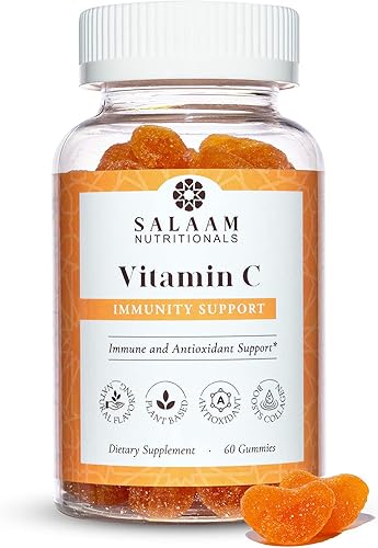 Salaam Nutritionals - Vitamina C, vitaminas gomosas, antioxidantes y apoyo inmunológico, 60 unidades, 1 paquete