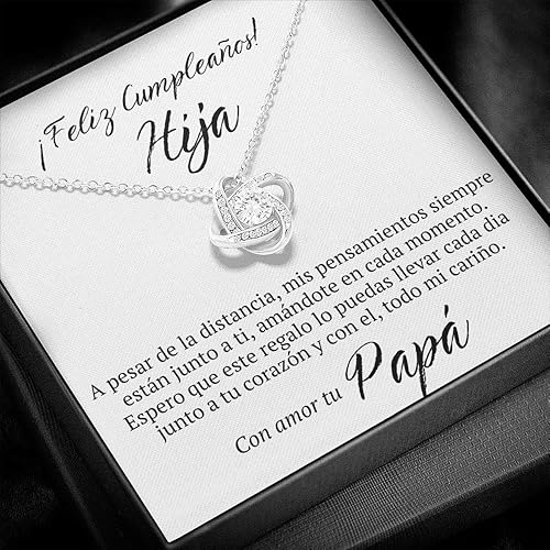 Miniatura 2 de Regalo de Cumpleaños Para Hija a La Distancia Regalo De Padre A Hija Collares Con Mensaje de Amor Para Hija de Papá Joyeria Para Mujer Joya de