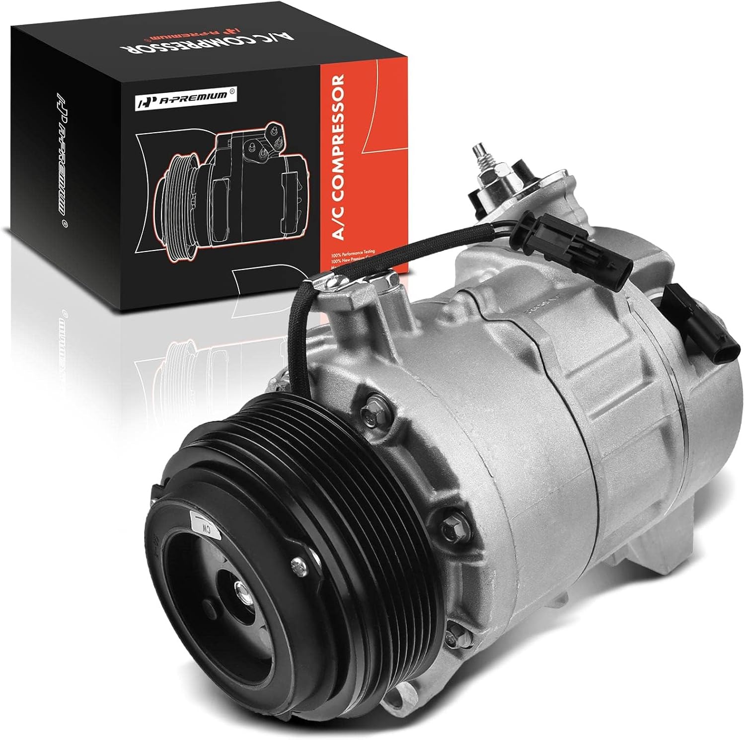 APremium Air Conditioner AC Compressor with Clutch Compatible with Chevrolet Traverse & Buick