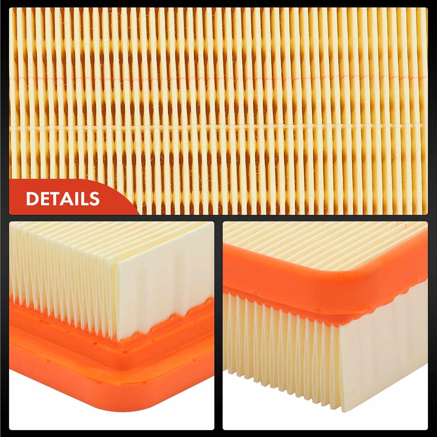 A-Premium 2-PC Engine Air Filter Compatible with Kia Spectra 2004-2009, Spectra5 2005-2009 & Hyundai Elantra 2001-2006, Tiburon 2003-2008, 2.0L 2.7L