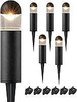 EDISHINE 12V 3W Waterproof LED Bollard Path Lights - 3000K Warm White Landscape Lighting for Yard Garden Driveway