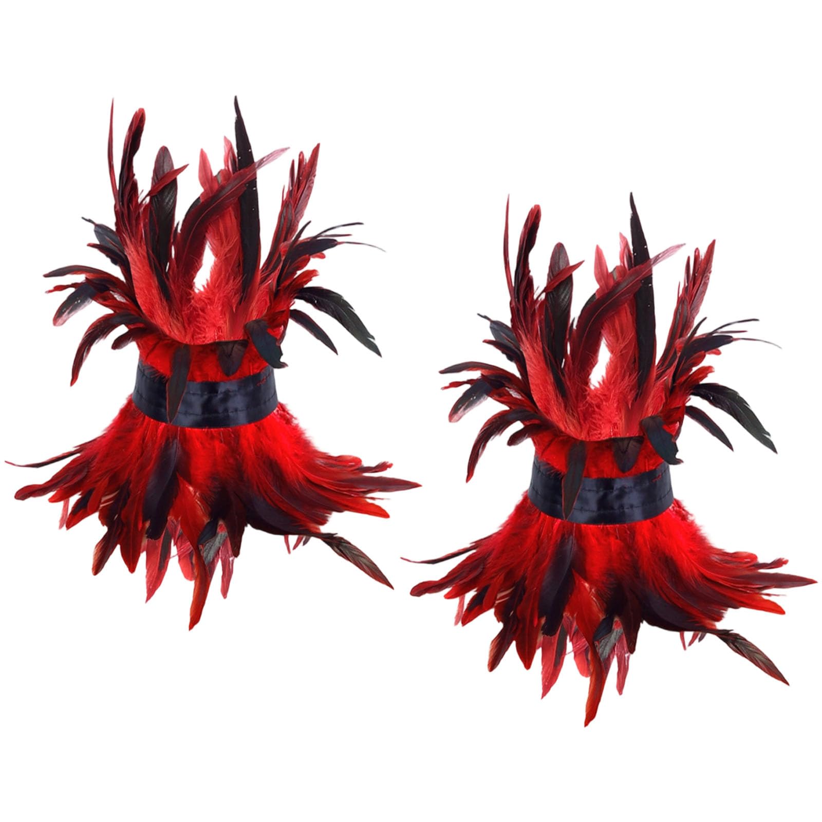 Tobillera de plumas para Halloween y fiestas de disfraces punk 8