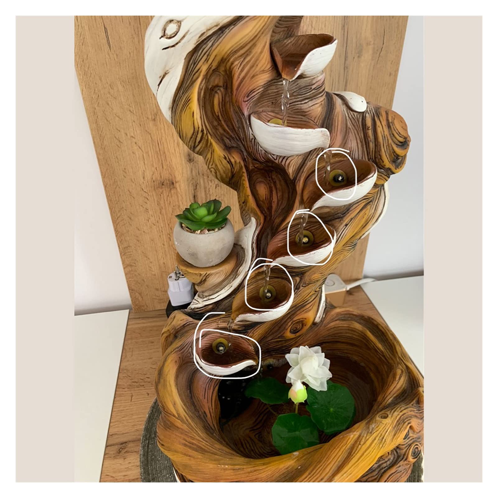 Accessoires de lampe pour fontaine de bureau illuminant vos sculptures d'art