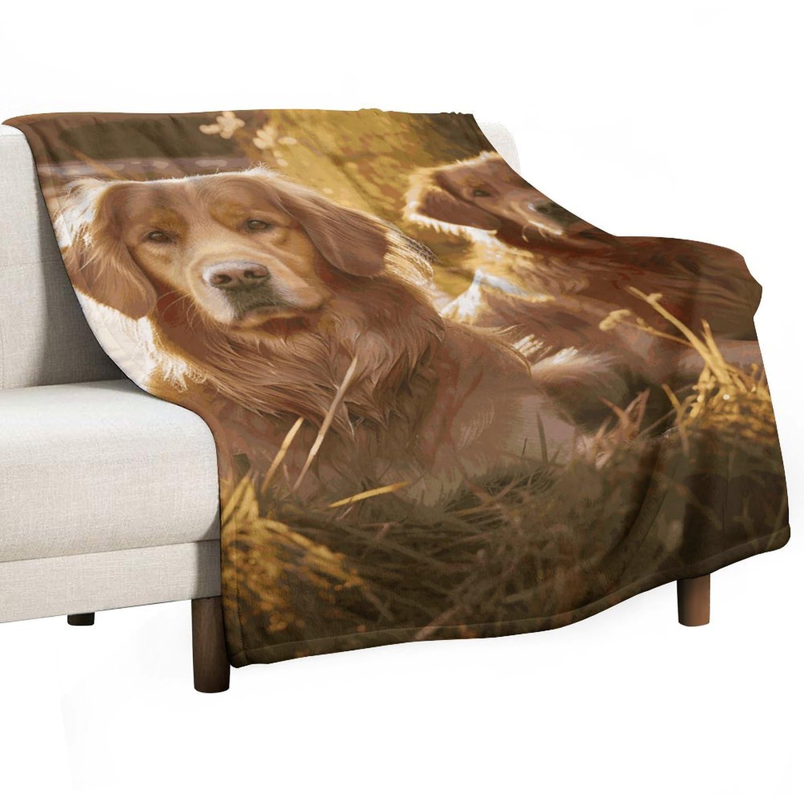 Plaid couverture polaire flanelle douce légère épaisse grand format motif chien lit canapé