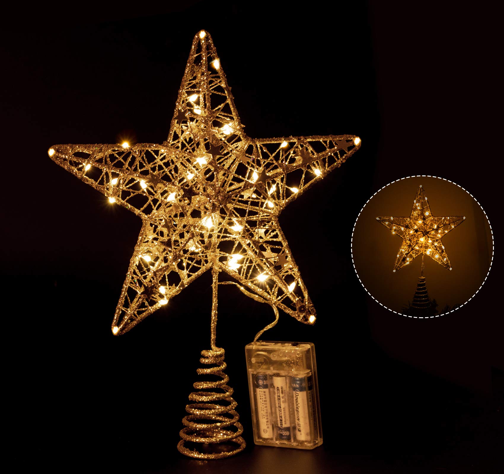 Puntale multicolor 10 led a forma di stella NATALE LUCI E COLORI 30671