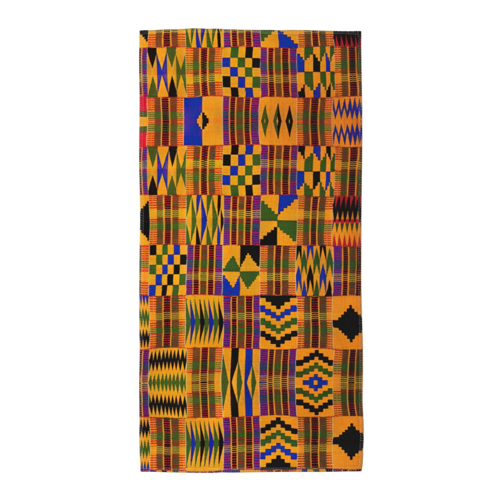 KAPPTYY African Weaving Breathable Long Towel Absorbent Reusable For Daily Family Life