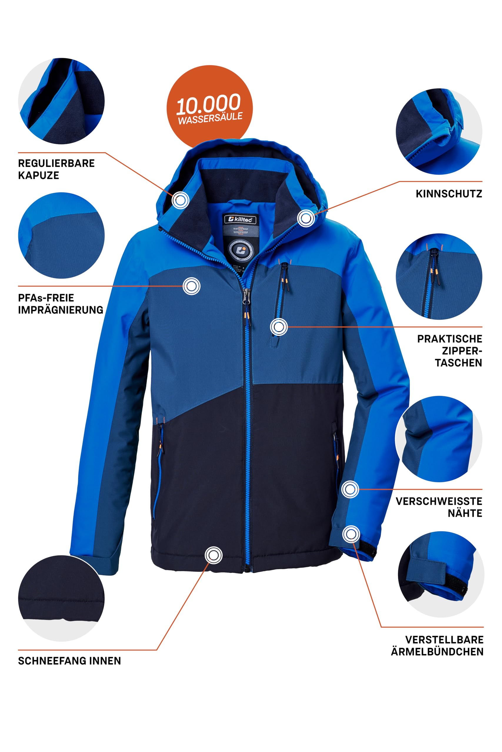 Killtec KOW 370 BYS JCKT Skijacke Kinder Jungen grün gelb