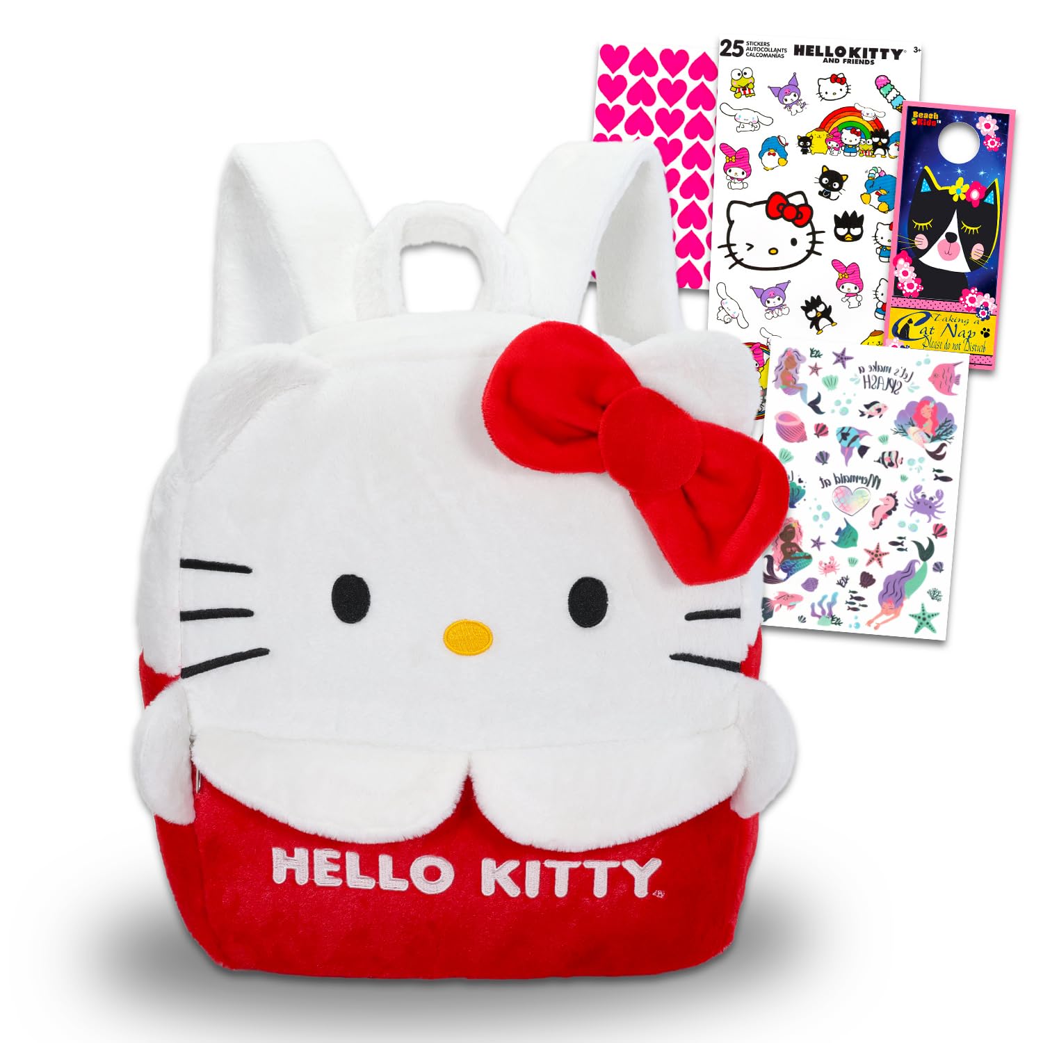 Amazon.com: Hello Kitty Plush Backpack Set - Bundle with 15