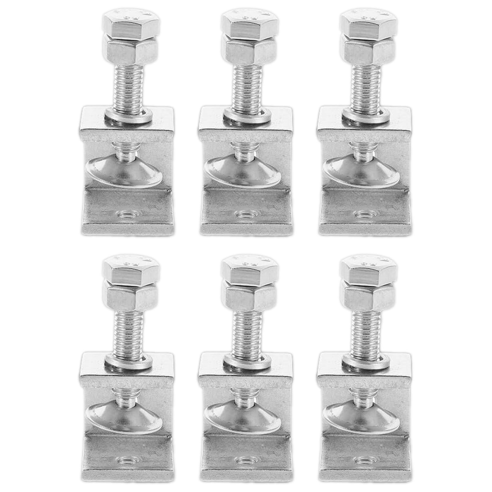 Hniuyun 20Mm/6Pcs 6 Pcs 304 Stainless Steel Heavy Duty C-Clamps – Adjustable Wide Jaw Opening, Tiger Clamp For Metalworking, Woodworking, Construction, Silver